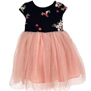 Popatu Floral Embroidery Tulle Dress NWT Size 18M